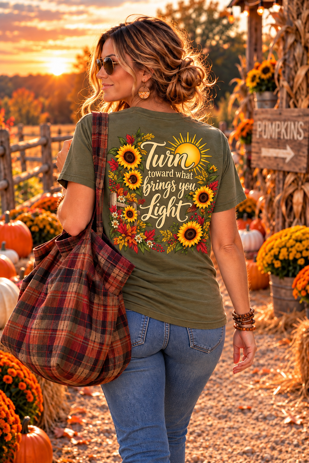 TURN TOWARD WHAT BRINGS YOU LIGHT TEE