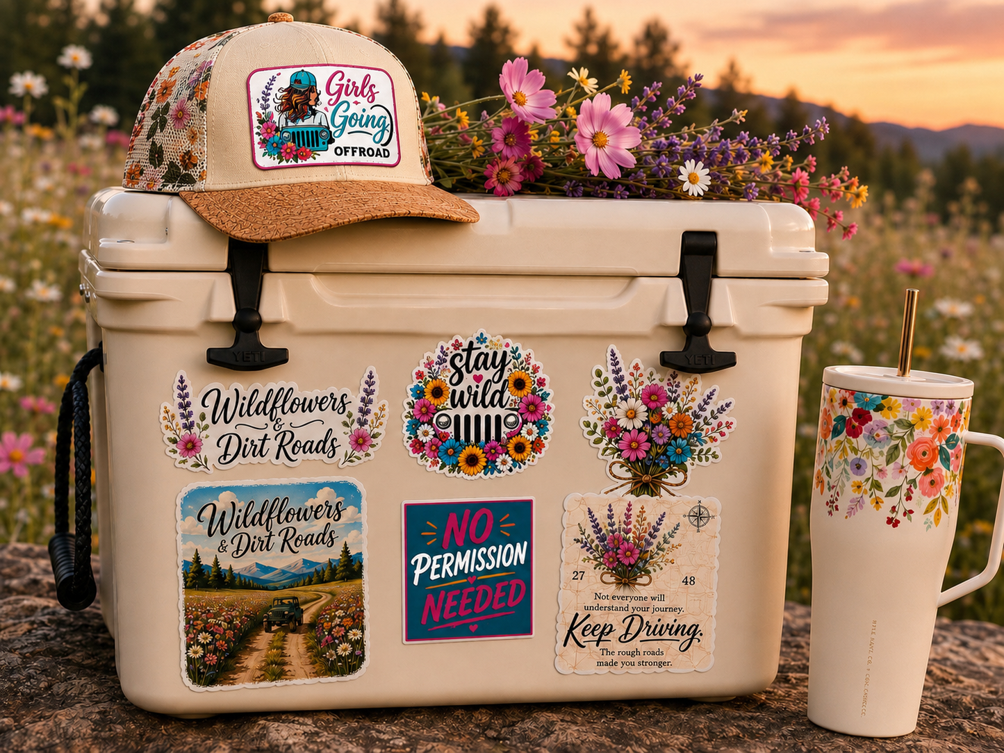 Wildflowers & Dirt Roads Adventure #2 Sticker Collection