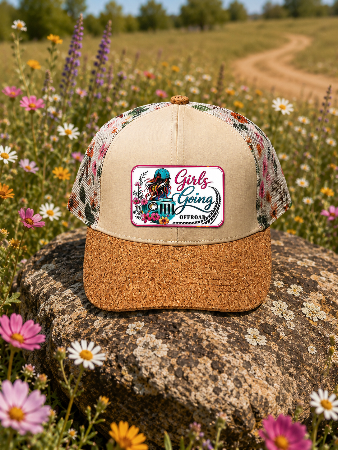 Girls Going Offroad Floral Hat