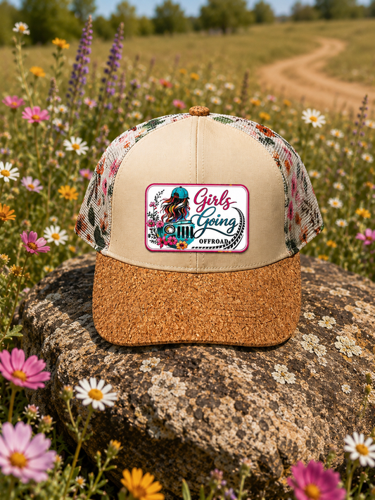 Girls Going Offroad Floral Hat