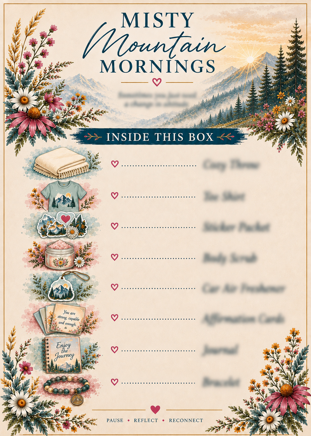 MISTY MOUNTAIN MORNINGS ADVENTURE BOX